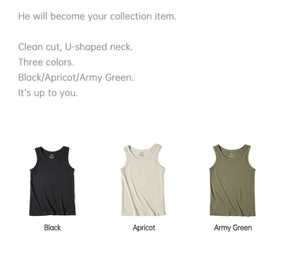 Maden Summer Sleeveless Knitted Tank Tops for Women Solid Color Casual Sports Vest Slim Fit Female Outer Wear Tops