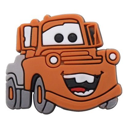 1Pcs Mix Cars Luigi Ramone Lightning McQueen PVC Shoe Charms Kids Popular Buckle Decorations Fit Birthday Gifts