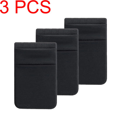 Fashion Elastic Cloth Cell Phone Card Holder Mobile Phone Wallet Case Credit ID Card Holder Adhesive Sticker Pocket Money Bag - Smarsty