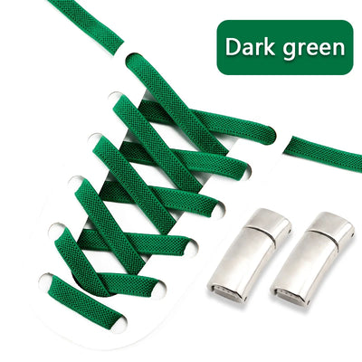 NEW NoTie Shoelaces Magnetic Shoe Laces Clip Flat Elastic Stretch Laces Sneakers Woman Men Children Casual Shoelace for AJ AF1 - Smarsty