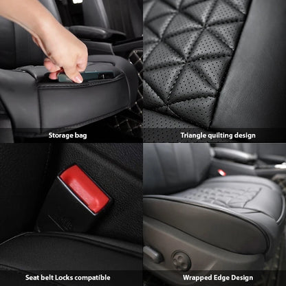 PU Leather Front Car Seat Cover Memory Foam Cushion - Smarsty