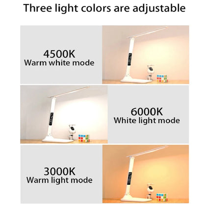 Dimmable USB Folding Desk Lamp with Alarm Clock - Smarsty