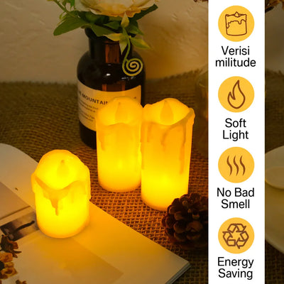 Flameless LED Votive Candles Set 100+Hour Lasting Electric Candles Battery Operated Tealight for Wedding Proposal Romantic Decor