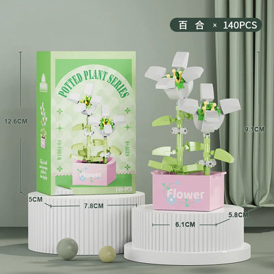 Bouquet Flower Mini Diy Building Block Toys for Children Bricks Blocks for Adults Constructor Micro Bricks Construction Set Gift by Smarsty