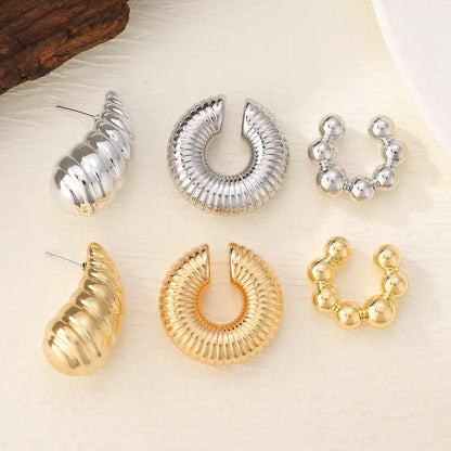 Trendy Vintage Geometric Clip Earrings for No Piercing Style - Smarsty