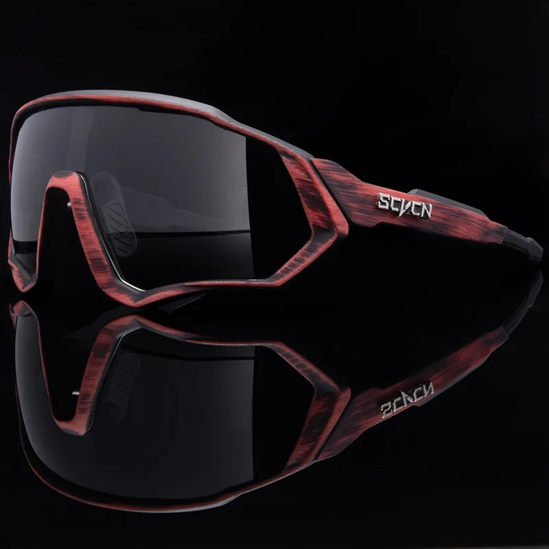 SCVCN  UV400 Sport Cycling Glasses Road Sunglasses Bicycle Eyewear Mountain Bike MTB Cycl Goggles running glasses