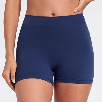 Sexy V-Back Shorts High Waisted Hip Lifting Yoga Shorts Women's Nylon Tight Fitting Shorts Training Sports Fitness Pants - Smarsty