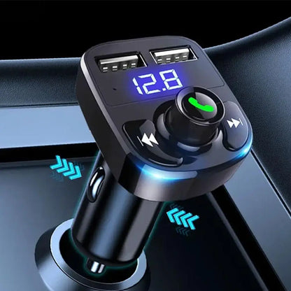 Wireless Bluetooth Car Charger With FM Transmitter Dual USB - Smarsty