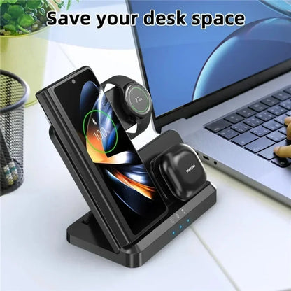 3 In 1 Magnetic Wireless Charger For Phone Watch Earbuds - Smarsty