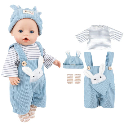 Doll Clothes For 43cm Baby Doll Leather Jacket Pants Jumpers Rompers Set For 18 Inch American Doll Coat Winter Clothes - Smarsty