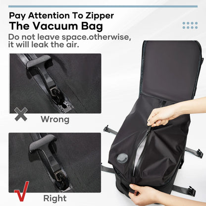 Men Vacuum Compression Backpack 15.6in Laptop Backpack Expand Hiking Vacuum Travel Backpack, Ryanair Backpack 40x20x25 Cabin Bag - Smarsty