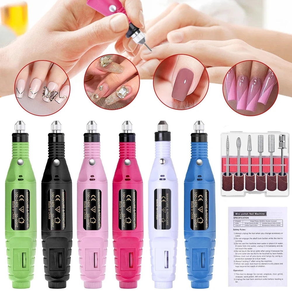 Electric Nail Drill Set for Professional Manicure and Gel Removal - Smarsty