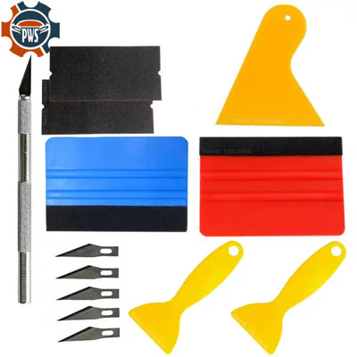 PWS Car Tools Wrap Film Sticker Wrapping Tool Vehicle Vinyl Wrap Window Tint Film Tool Kit Cutter Aid Tool Window Tinting - Smarsty