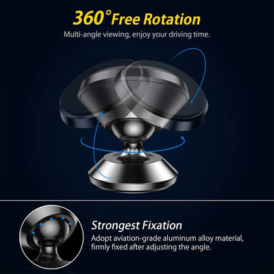 Magnetic Car Phone Holder With GPS Mount For Easy Access - Smarsty