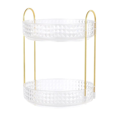 Multifunctional Lipstick Storage Box Rotating Drawer Makeup Box Transparent Desktop Skin Care Product Storage Rack by Smarsty