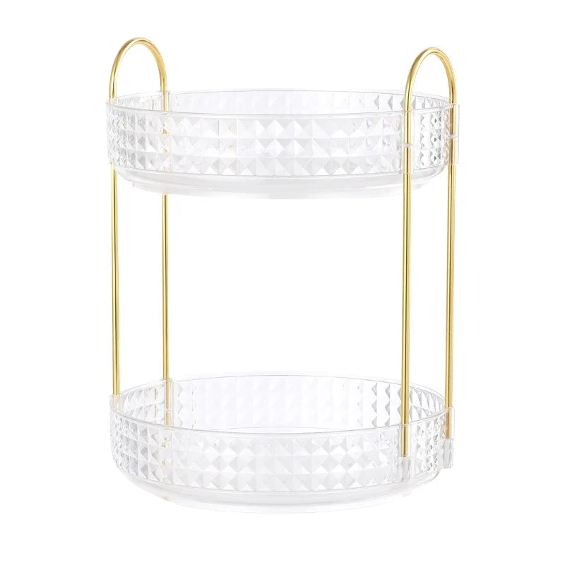 Multifunctional Lipstick Storage Box Rotating Drawer Makeup Box Transparent Desktop Skin Care Product Storage Rack by Smarsty