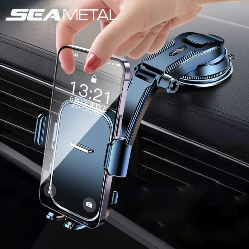 SEAMETAL Car Dashboard Phone Bracket Universal Auto Cellphone Stand For GPS Navigation Universal Desk Windshield Hanging Holder - Smarsty