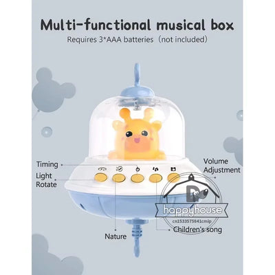 Musical Baby Crib Mobile with Lights Music Projection for Infants Remote Control Crib Toys for Newborn Baby Mobile for Crib Toys - Smarsty
