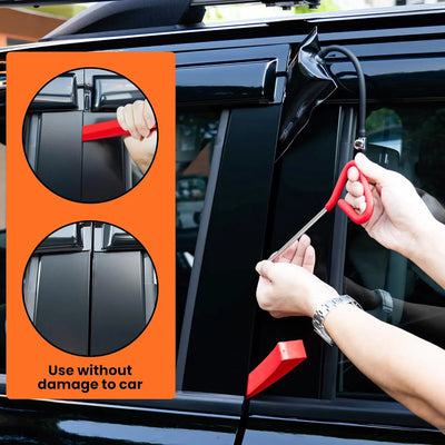 21/18PCS Car Door Tool Kit Inflatable Air Pump Auto Window Door Open Fixing Gripper Tools Long Reach Kits with Carrying Bag - Smarsty