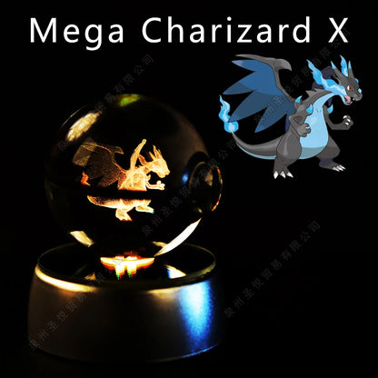 3D Pokemon Crystal Ball Night Light Lamp - Smarsty