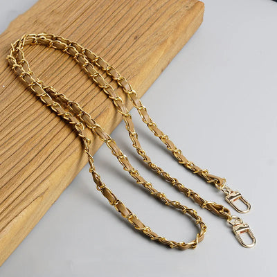 PU Leather Metal Chain Accessories Crossbody Shoulder Portable Wrist Bag Chain Strap Replacement Luggage Accessories Versatile - Smarsty