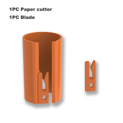 HORN Sliding Wrapping Paper Cutter - Easy-Glide Gift Wrap Trimmer for Christmas & Birthdays, Durable ABS，, Orange/Black - Smarsty