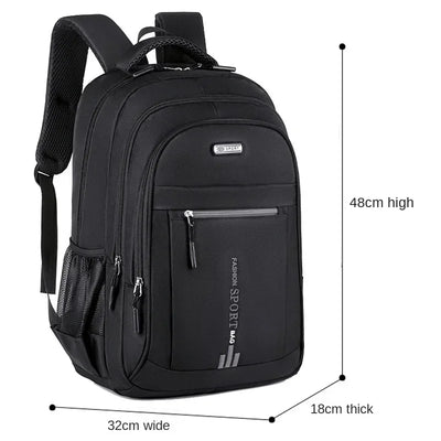 Men's Backpacks Oxford Waterproof Rucksack Business Computer Bag Casual Travel Backpack Senior High School Student Schoolbag - Smarsty