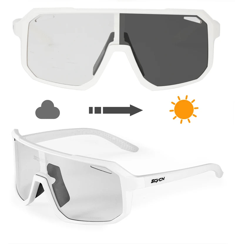 SCVCN Photochromic Cycling Sunglasses MTB Glasses Road Bike Cycling UV400 Goggles Men Women Outdoor Bicycle Sports Eyewear New