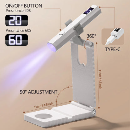 Mini UV Nail Lamp for Gel Polish Curing at Home - Smarsty
