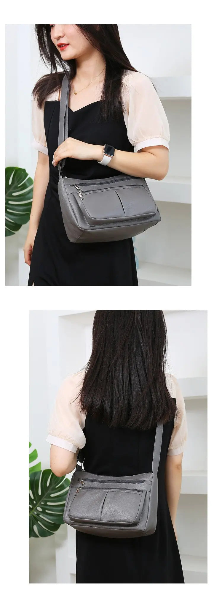Korean Handbag Designer Leather Crossbody Bag for Women - Smarsty