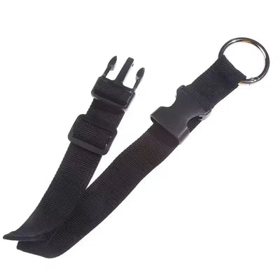 Holiday Travel Portable Black Nylon Suitcase Hanging Bag with Zinc Alloy Hiking Buckle Strap with External Hook Strap - Smarsty