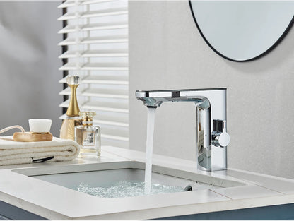 White Smart Sensor Basin Faucet with Digital Display - Smarsty