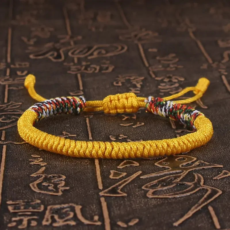 Tibetan Buddhist Lucky Bracelet Adjustable Red Thread Braid - Smarsty