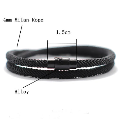 Double Layer Magnetic Buckle Men's Survival Bracelet - Smarsty