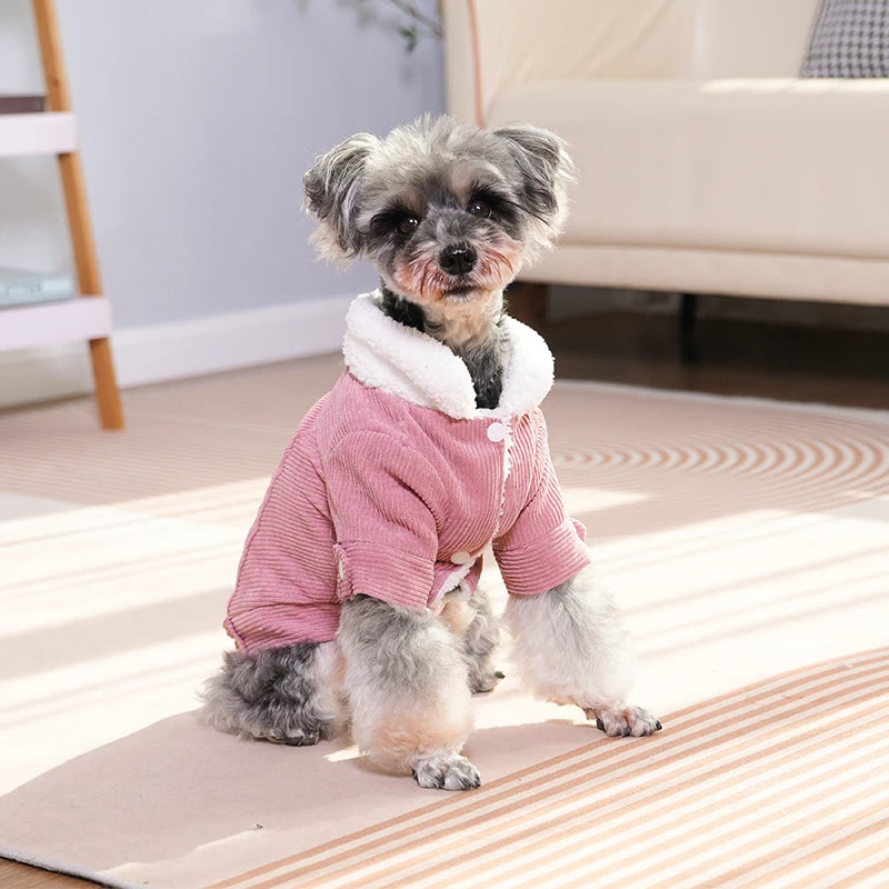 Warm Fleece Dog Jacket for Small Pets - Smarsty
