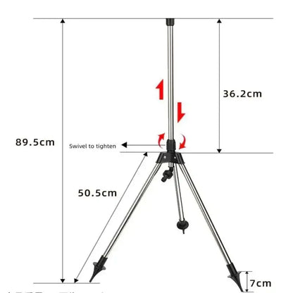 Adjustable Stainless Steel Garden Sprinkler Tripod System - Smarsty