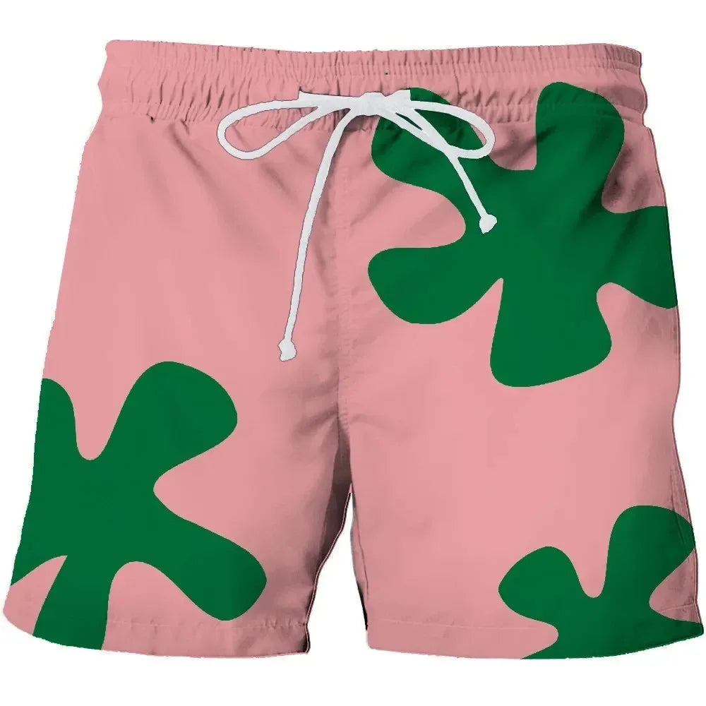 New Summer 3D Anime Patrick Star Board Shorts Trunks Quick Dry Beach Swiming Shorts Women Men Hip Hop Short Pants Beach clothes - Smarsty