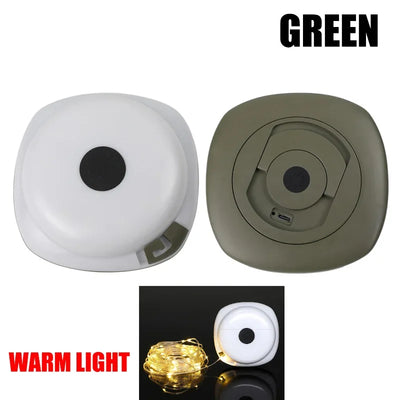 Camping String Lights,33Ft Light with Lanterns (2 in 1 Design),Camping Lights 2000mAh,IPX6 Waterproof,Rechargeable Flashlights by Smarsty