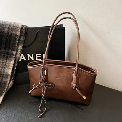 PU Leather Shoulder Bag For Women Versatile Crossbody Tote - Smarsty