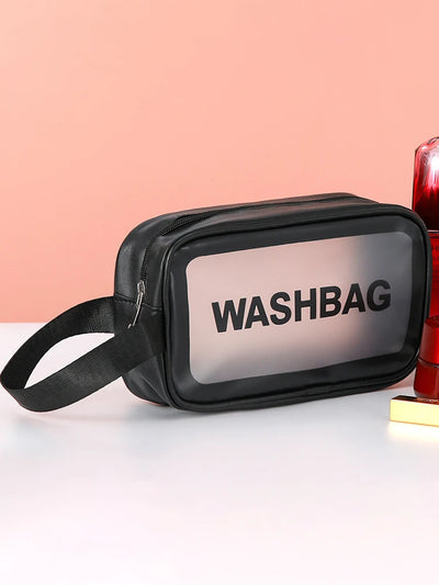 Semi Transparent PVC Makeup And Toiletries Bag With Capacity - Smarsty