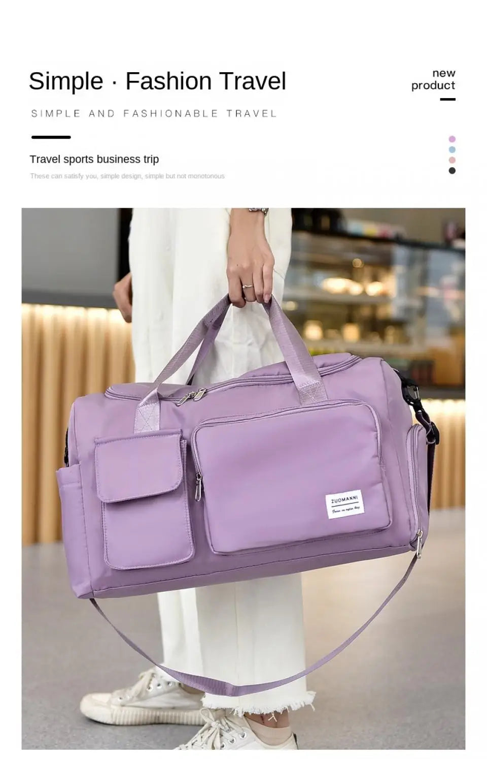 Unixinu Carry On Weekender Duffle Bag With Shoe Compartment - Smarsty