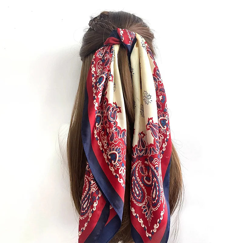 Luxury Silk Scarf Women Satin Shawl Sun Protection Wrap - Smarsty