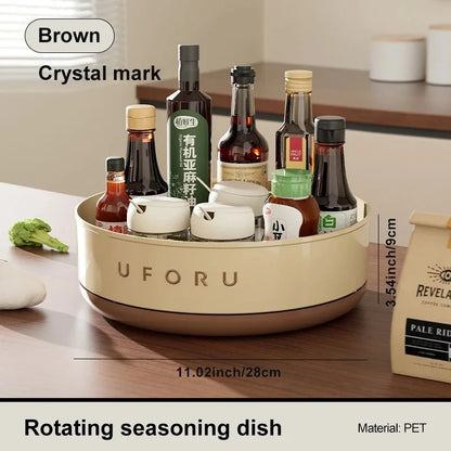 Multifunctional Adjustable Kitchen Rack, Large Capacity Condiment Box Storage , Plastic Material Tabletop Fruit Platter