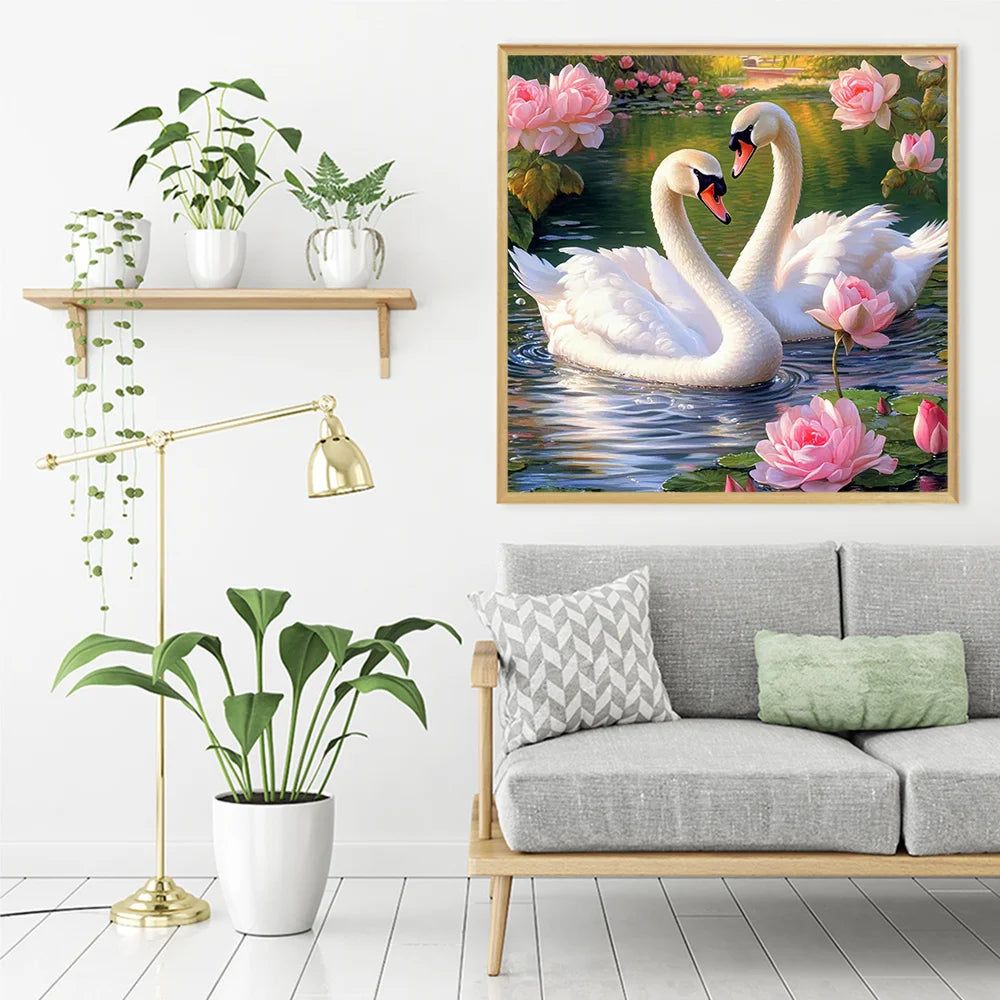 Evershine 5D DIY Diamond Painting Swan Wall Art - Smarsty