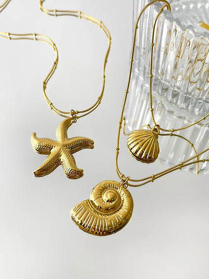 Minimalist Starfish Pendant Necklace for Beach Parties - Smarsty