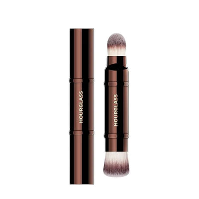 Hourglass Retractable Double-Ended Makeup Brush with Soft Fibers - Smarsty