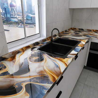 Marble Waterproof Kitchen Wallpaper Easy Peel and Stick - Smarsty