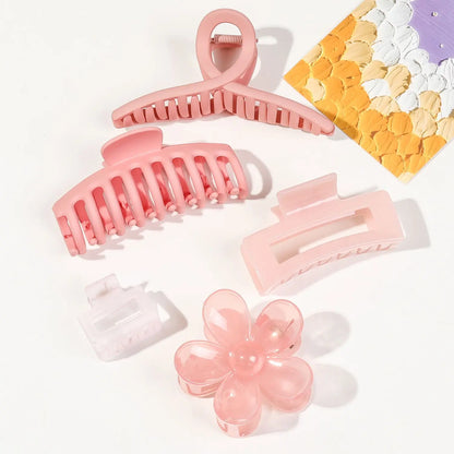 Mixed Color Hair Claw Clips Strong Hold For Curly Hair - Smarsty