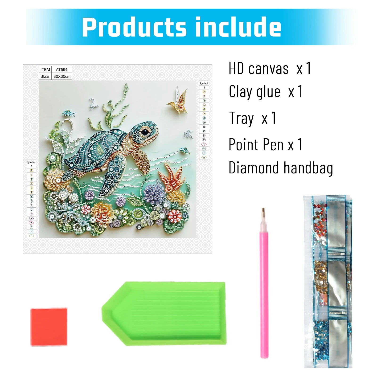DIY Turtle and Flower 5D Diamond Art Kit for Beginners - Smarsty