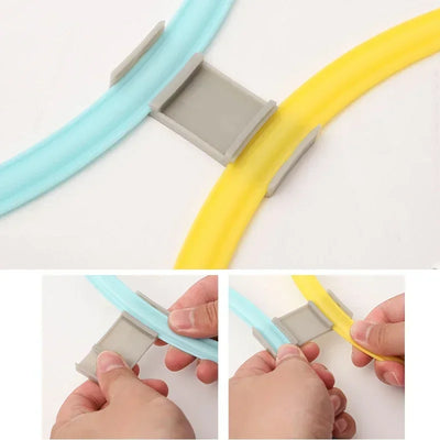 New Outdoor Kids Funny Physical Training Sport Toys Lattice Jump Ring Set Game 10 Hoops 10 Connectors for Park Play Boys Girls - Smarsty
